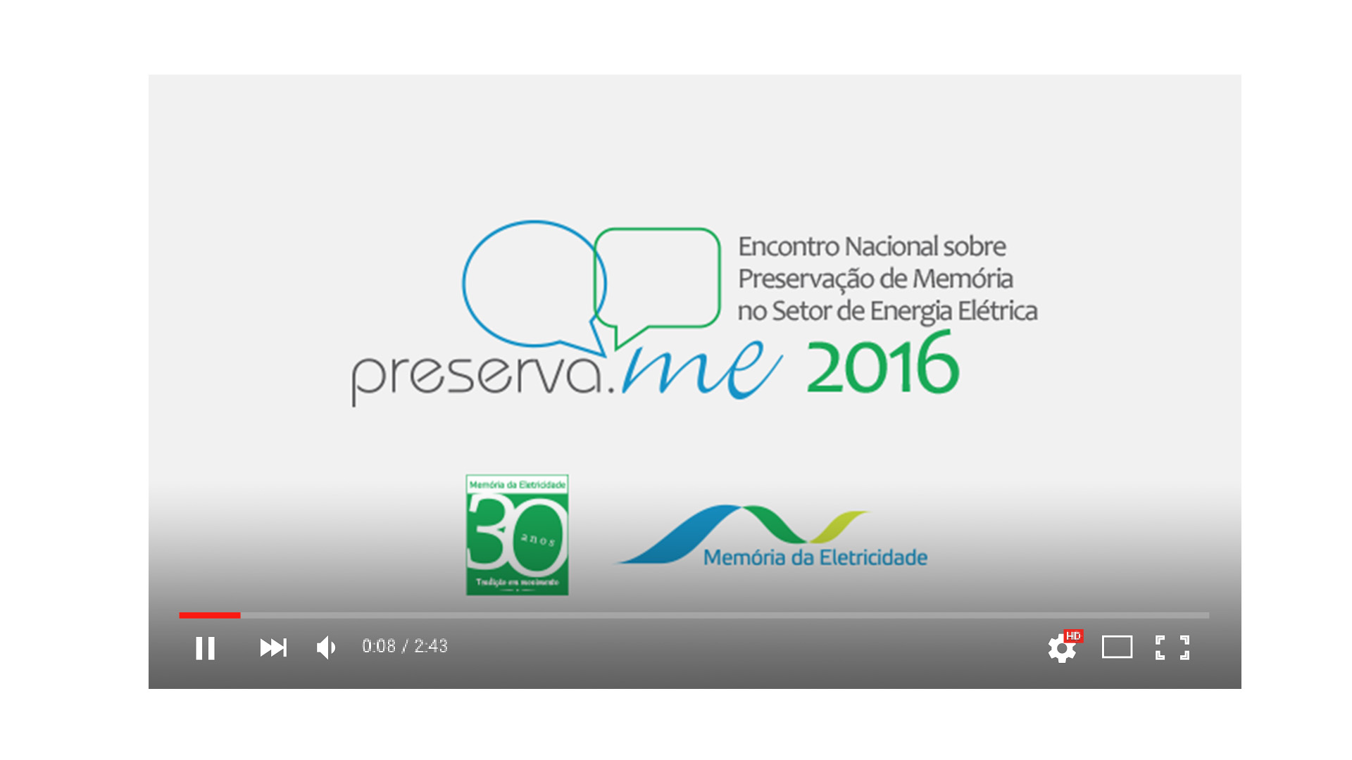 Mais uma palestra do Preserva.ME 2016 disponível em nosso canal do YouTube