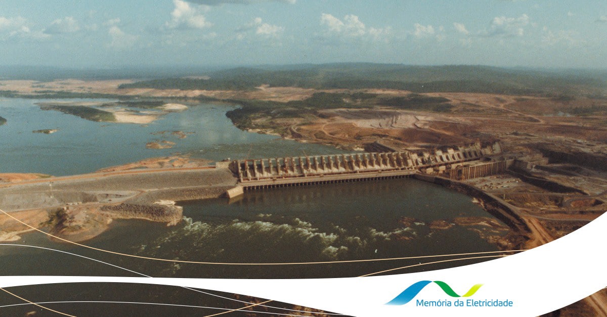 Vista do vertedouro da UHE Tucuruí, julho de 1983. Acervo Eletronorte